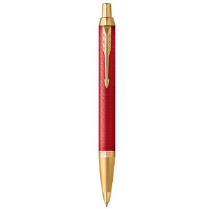 PARKER IM Premium Ballpoint Pen - Red Gold Trim-NS2143644