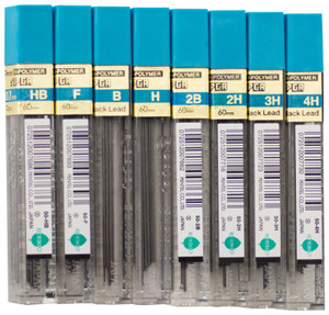 Pentel 50-H Hi-Polymer Leads 0.7mm 12 leads per tube H Pentel 50-H Hi-Polymer Leads 0.7mm 12 leads per tube H