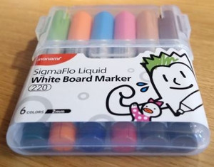 MONAMI Sigmaflo Liquid 220 Whiteboard Marker Assort 6'S-MAR723160