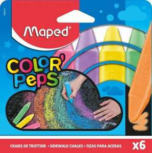 MAPED Sidewalk Chalk 6's-936010 MAPED Sidewalk Chalk 6's-936010