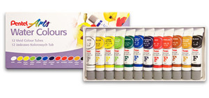 Pentel Watercolour Paint - 12 colour set