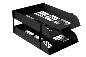 Treeline Black Desk Letter Tray Retail Pack (2 Trays + 1 set Risers) Treeline Black Desk Letter Tray Retail Pack (2 Trays + 1 set Risers)