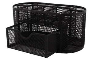 SDS Mesh Clip And Pin Holder With Drawer Black