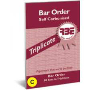 RBE F0263 Bar Order triplicate (112x70)