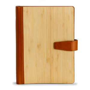 Bamboo & PU Personalized Planner - NB23663