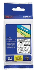 Brother Black on Clear TZ111 Brother Black on Clear TZ111