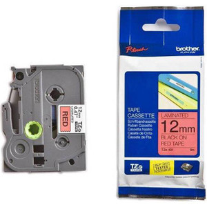 Brother Black on Red TZ431 - 12mm