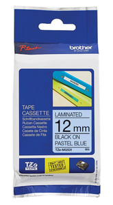 Brother TZE MQ531  Black on Pastel Blue 4m
