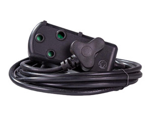 Treeline 5 Meter Extension Cord 10A Black Treeline 5 Meter Extension Cord 10A Black