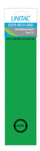 Unitac Lever Arch Labels Green 12's