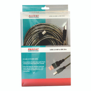 Parrot USB 2.0 AM to BM 20 Meter Cable - CL2020A