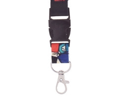 Matte Poly Lanyard Single Sided with Buckle & Ring - GSR - LAN004