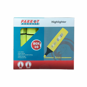 Highlighter Marker Box (10 Markers - Yellow) - PH1001Y