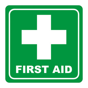 Green First Aid Symbolic Sign - Printed on White ACP (150 x 150mm) - SN4114 Green First Aid Symbolic Sign - Printed on White ACP (150 x 150mm) - SN4114