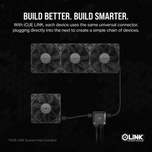 Corsair iCUE LINK RX140, Fan, 14 cm, 300 RPM, 1700 RPM, 36 dB, 95.7 cfm Corsair iCUE LINK RX140, Fan, 14 cm, 300 RPM, 1700 RPM, 36 dB, 95.7 cfm