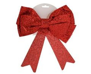 Office Gear Red Christmas Glitter Bow - GSR -P2696  Office Gear Red Christmas Glitter Bow - GSR -P2696