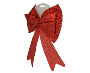Red Christmas Glitter Bow - GSR - P2696