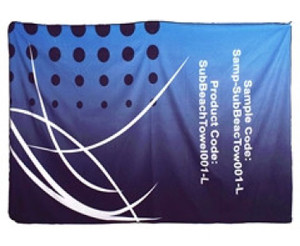 Fluffy Custom Large Sublimated Single-Sided Beach Towel - GSR - SubBeachTowel001-L