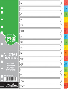 TREELINE Treeline A-Z 16 part Bright Board  TREELINE Treeline A-Z 16 part Bright Board