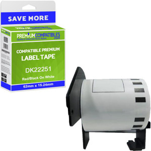 BROTHER Compatible Brother  DK 22251 - Continuous Length RED/BLACK Label 810W only)  BROTHER Compatible Brother  DK 22251 - Continuous Length RED/BLACK Label 810W only)