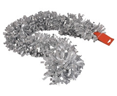 Metallic Silver Tinsel Garland - GSR - P2692S