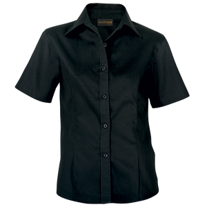 Brushed Cotton Twill Blouse Short Sleeve Ladies