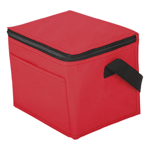 6 Can Cooler with Foil Liner and Pocket Non-Woven Foil Linin