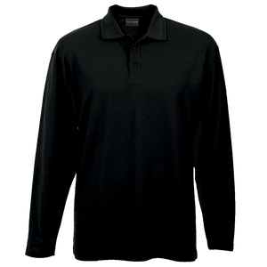 175g Pique Knit Long Sleeve Golfer Mens
