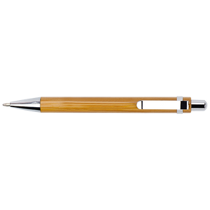 Bamboo Ballpoint Pen with Metal Trims