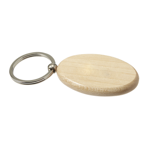 Oval Wooden Keychain