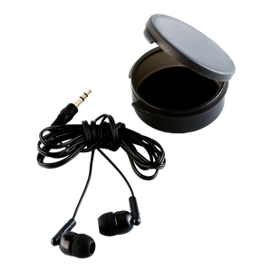 Earphones in Round Case Earphones in Round Case