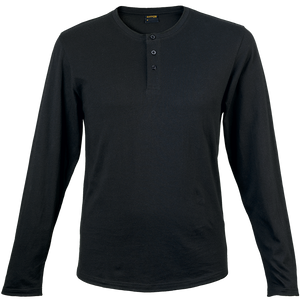 145g Henley Long Sleeve T-Shirt Mens