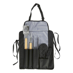 Barron Apron With Bbq Set  Barron Apron With Bbq Set