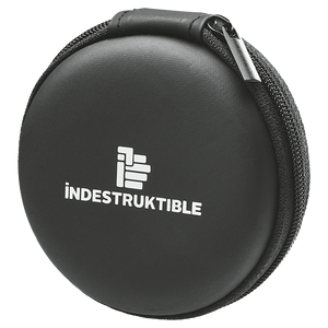IND Aux Earphone with mic in round PU case