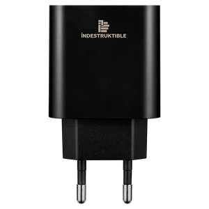 IND 3.1AMP Dual USB Wall Charger With Micro-USB & Type-C Cab