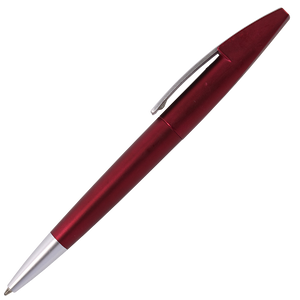 Silver Square Clip Ballpoint Pen