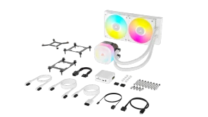 Corsair iCUE LINK TITAN RX RGB, All-in-one liquid cooler, 12 cm, 300 RPM, 2100 RPM, White