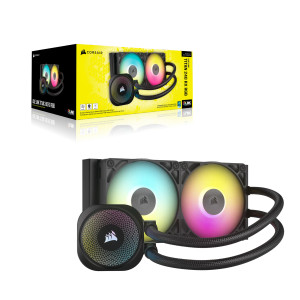 Corsair iCUE LINK TITAN RX RGB, All-in-one liquid cooler, 12 cm, 300 RPM, 2100 RPM, 73.5 cfm, Black