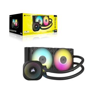 Corsair iCUE LINK TITAN RX RGB, All-in-one liquid cooler, 12 cm, 300 RPM, 2100 RPM, 73.5 cfm, Black