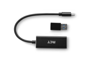 RCT USB 3.0 TYPE C TO RJ45 GIGABIT ETHERNET ADAPTOR WITH USB RCT USB 3.0 TYPE C TO RJ45 GIGABIT ETHERNET ADAPTOR WITH USB