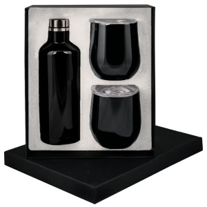 Manhattan Flask x2 Mugs Gift Set-GIFTSET23901