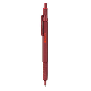 rOtring 600 Ballpoint Pen - Red Medium Nib Black Ink-RS2114261