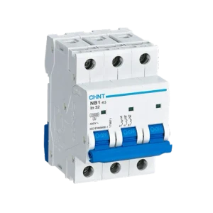 AC 6kA 3P 63A Circuit Breaker C-Curve 3 Phase