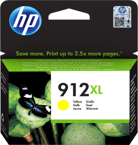 HP 912XL High Yield Yellow Original Ink Cartridge - TAR - 3YL83AE-TAR
