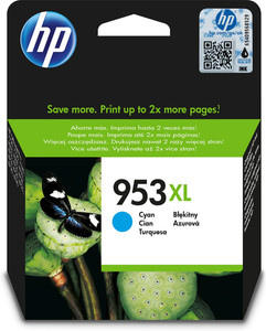 HP 953XL High Yield Cyan Original Ink Cartridge - TAR - F6U16AE-TAR