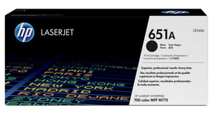HP 651A LaseJet Enterprise 700 Color MFP M775 Series Black Print Toner Cartridge - TAR - CE340A-TAR