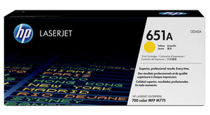 HP 651A LaserJet Enterprise 700 Color MFP M775 Series Yellow Print Toner Catridge - TAR - CE342A-TAR