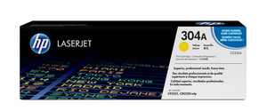 HP 304A Color LaserJet CP2025 Yellow Print Toner Cartidge Prints Approximately 2 800 PGS Using the SO/IEC 19798 Yield St - TAR - CC532A-TAR