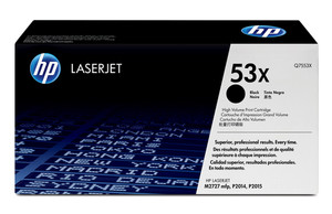 HP 53X LaserJet Q7553X Black Print Cartridge Prints Approximately 7 000 PGS Using the ISO/IEC 19752 Yield Standard - TAR - Q7553X-TAR