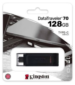 Kingston 128GB USB-C 3.2 Gen 1 DataTraveler 70 - TAR - DT70/128GB-TAR